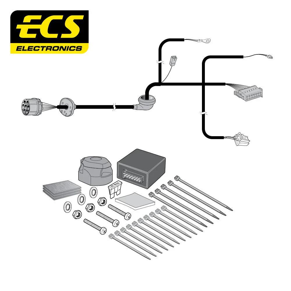 Towbar Wiring Kit 7 Pin MERCEDES C Class Saloon July 2018 - MB09907U