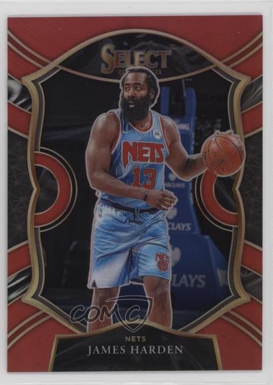 2020-21 Panini Select Concourse Red Prizm 175/199 James Harden #12 02v3