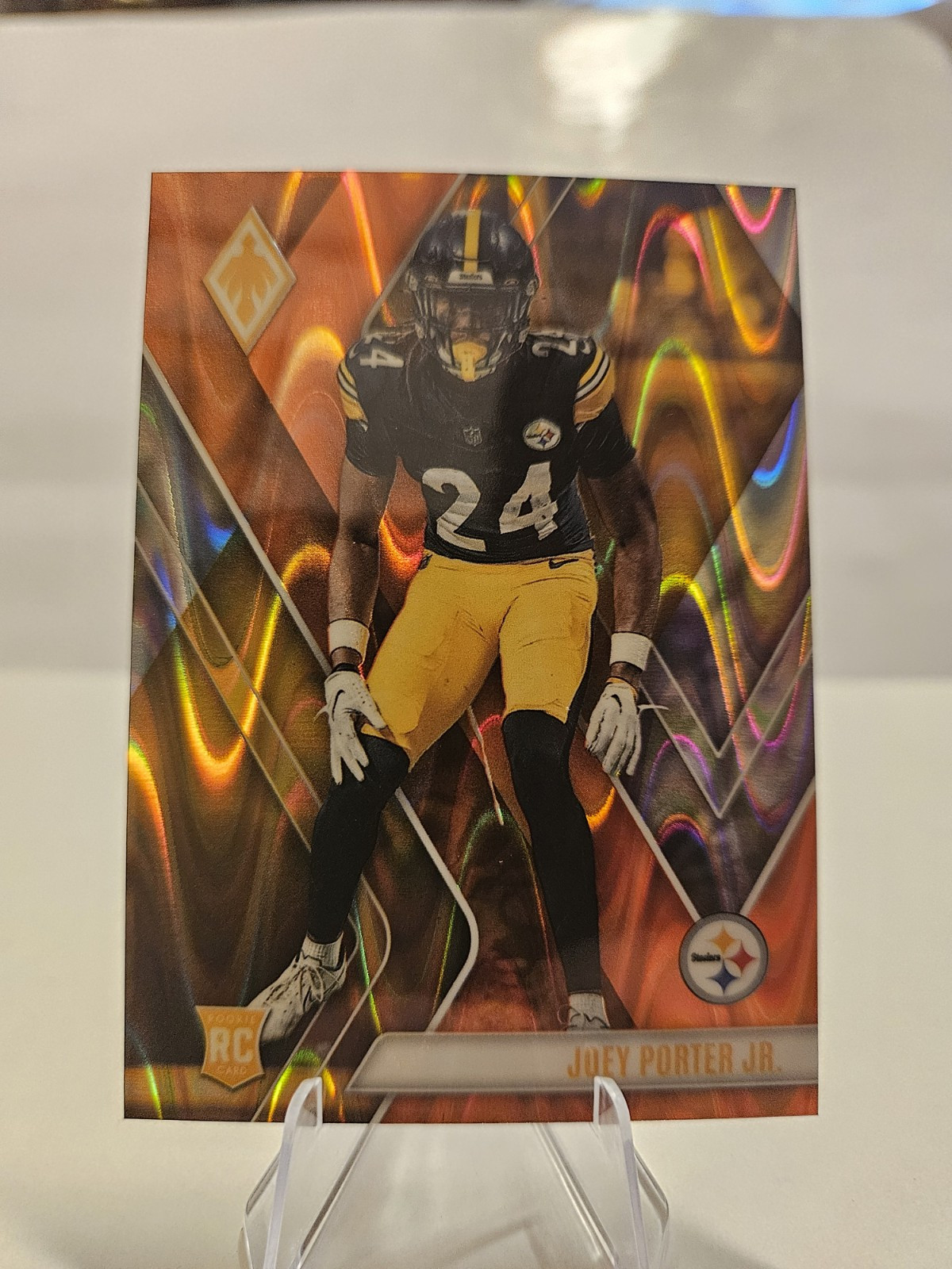 2023 Panini Phoenix - Rookies Orange Seismic #157 Joey Porter Jr. /99 (RC)