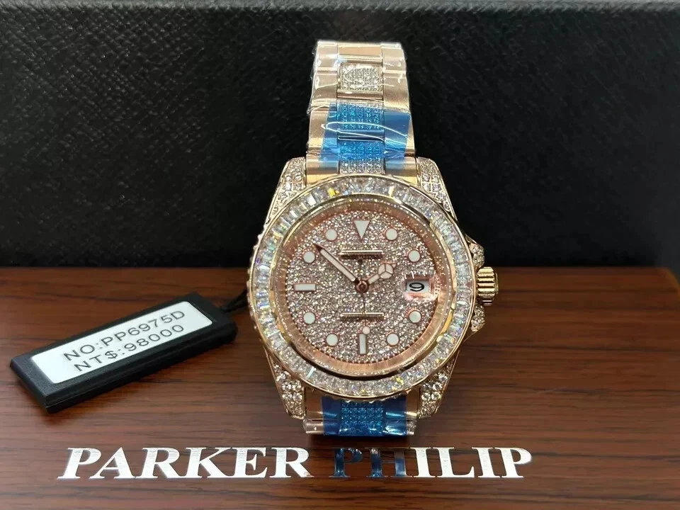 Patek Philippe — Parker Philip Automatic Stainless Steel Diamond Watch (Rose Gold) PP6975D-3
