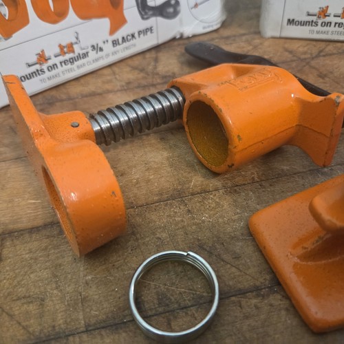 Pony vintage n. 50 Supporti per fissaggio a morsetto su tubo 3/4" nero lotto di 2 morsetti - Foto 11 di 15