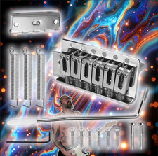 6 Point Strat style Tremolo Bridge - Chrome - New- Rock on! Winning! FTP 6 Point Strat style Tremolo Bridge - Chrome - New- Rock on! Winning! FTP