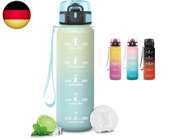 Trinkflasche- 1 Liter- Wasserflasche Sport, Trinkflasche Auslaufsicher,-image