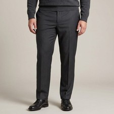 Gucci Mens Charcoal Gray Wool Silk Blend Dress Pants Trousers IT 56 R New