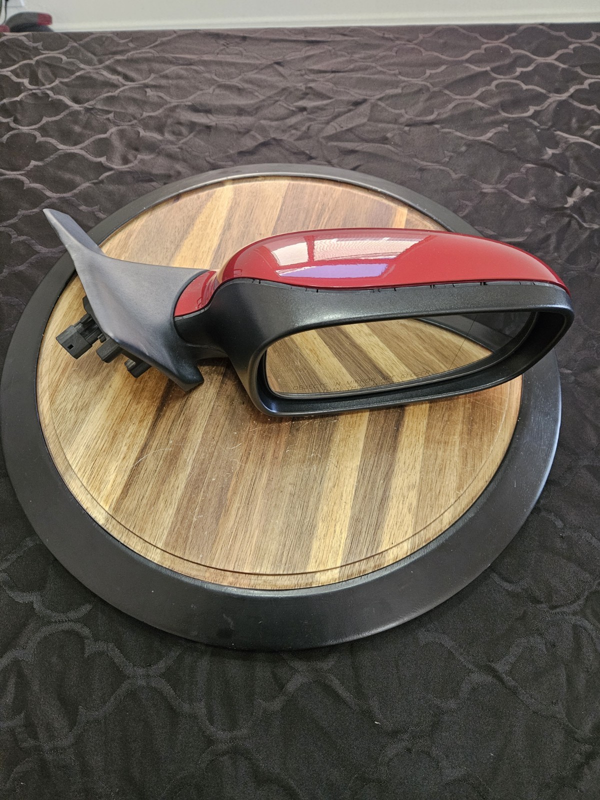 04-09 Saab 9-3 Convertible Passenger Right RH Door Power Heated Mirror RED OEM