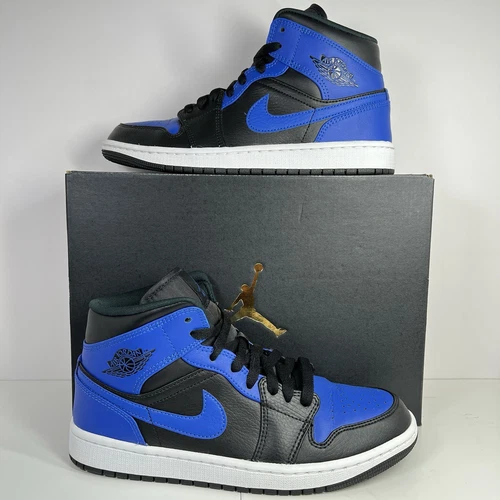 Size 8 - Air Jordan 1 Mid Hyper Royal 2021 Mens 554724-077 Nike Retro