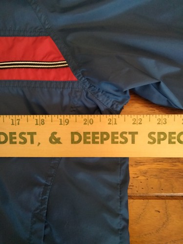 VTG Nike Kids Windbreaker Jacket Sz S (4–6) Blue Red Hooded Pullover Unisex - Picture 10 of 24