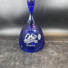FENTON OHIO BICENTENNIAL TRUMBULL COUNTY COBALT BLUE GLASS BELL