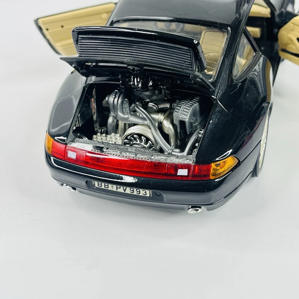 Bburago 1993 Porsche 911 Carrera 1:18 Diecast Model Black Collector - image 4 of 4