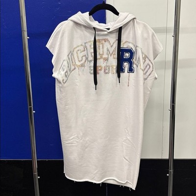 NWT John Richmond White Hooded Garment Size S