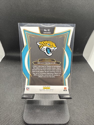 2024 Panini Select Brian Thomas Jr. Concourse #91 Silver Prizm troquelado (RC) - Imagen 2 de 2