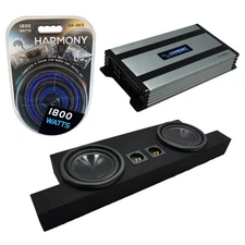 Fits 04-14 Chevy Colorado Crew Cab Alpine SWT-10S4 Dual 10 Sub Box HA-A800.1 Amp