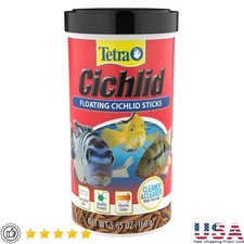 Floating Cichlid Sticks Fish Food Protein Rich Nutritionally Balanced 5.65oz New