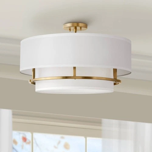 Hinkley Graham 23" Wide Lacquered Brass 4 Light Ceiling Light - Picture 1 of 8