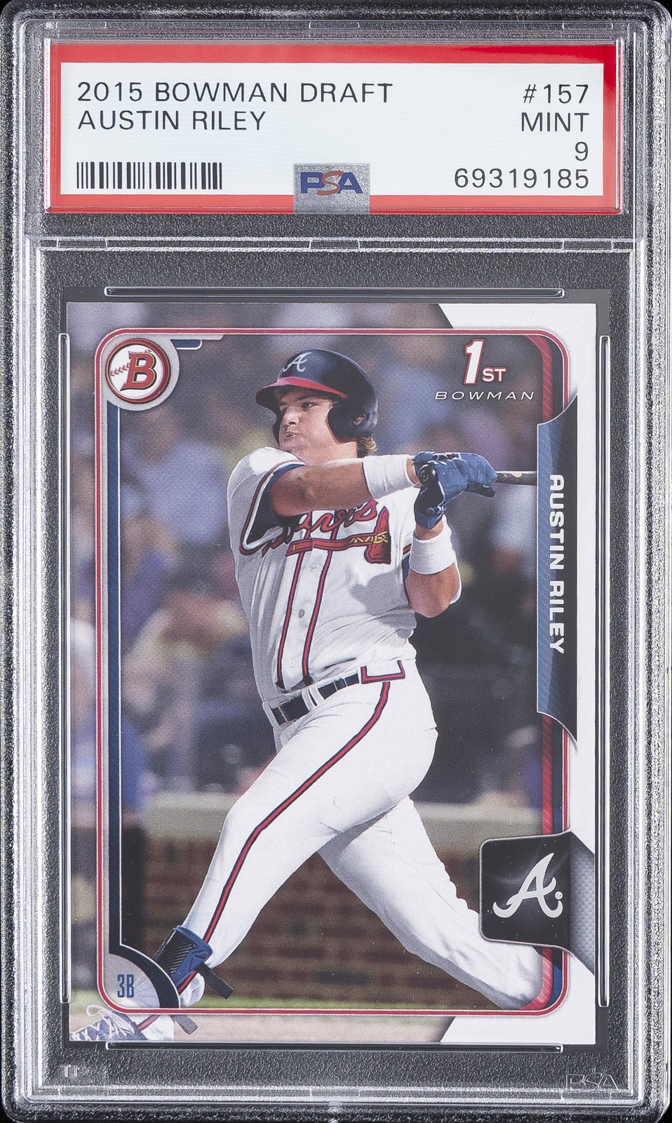 2015 BOWMAN DRAFT #157 AUSTIN RILEY PSA 9