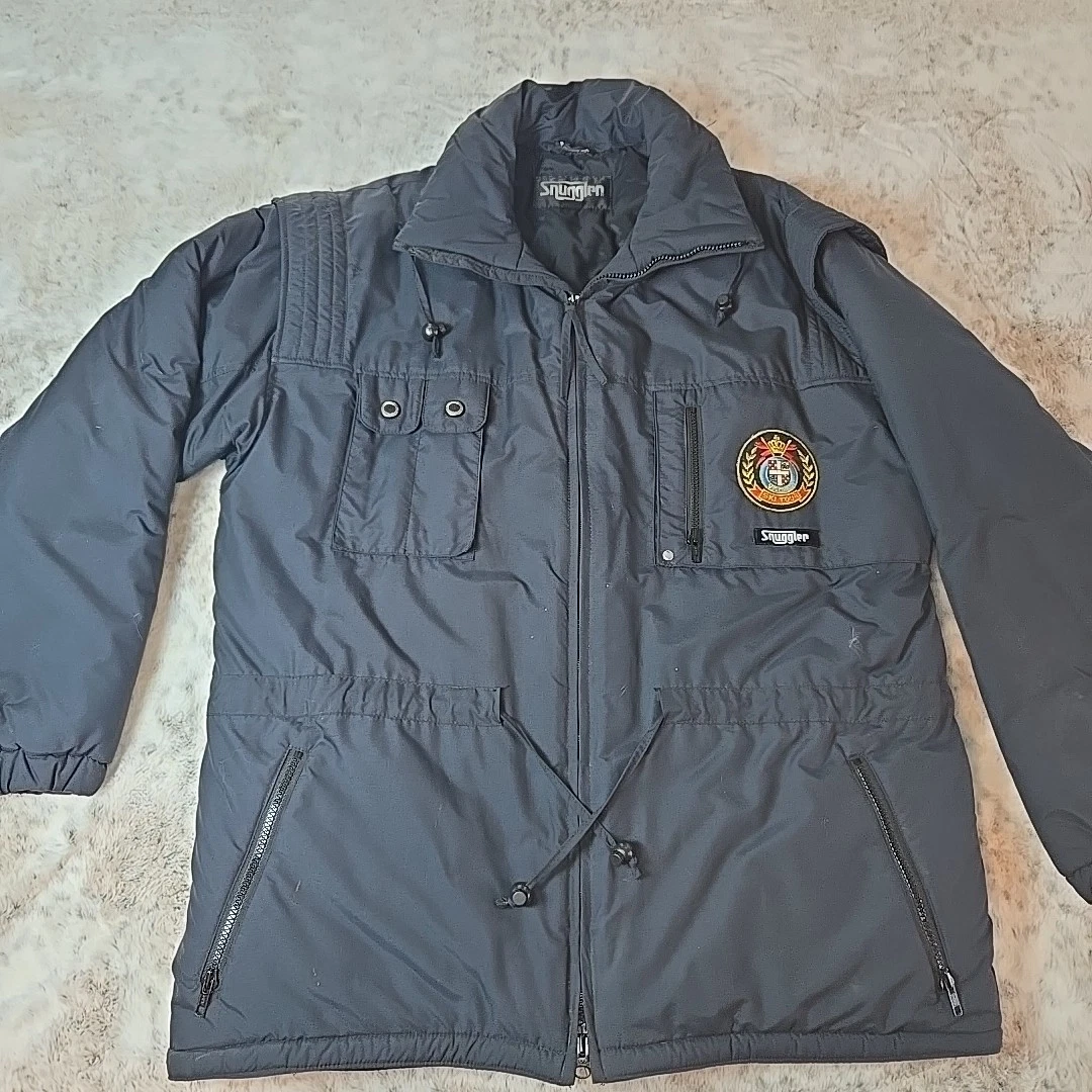 Vintage Snuggler Full Zip Insulated Nylon Ski Snow Jacket Mens Large