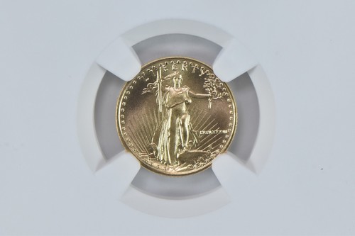 1987 $5 1/10 oz American Gold Eagle MS70 NGC Brown Label *2147 - Picture 3 of 5
