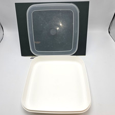 Craftstor Craftstorables Storage Tray Lid 9" Square Undivided Box White Plastic