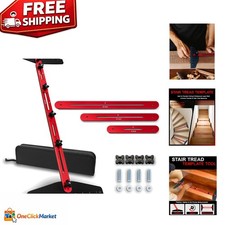 Stair Tread Template Tool - 8" to 60" Aluminum Jig for Accurate Angle & Length M