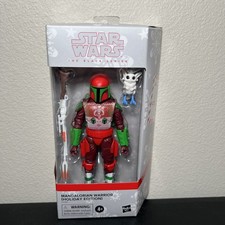 Hasbro Star Wars Mandalorian Warrior Holiday Edition Black Series NEW SEALED