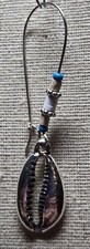 Cowrie Shells with Howlite Accents Large Stainless Hook Dangle Earrings TB88