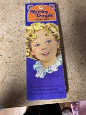 1976 Shirley Temple Papierowa lalka Zestaw z pudełkiem Nigdy nie używana