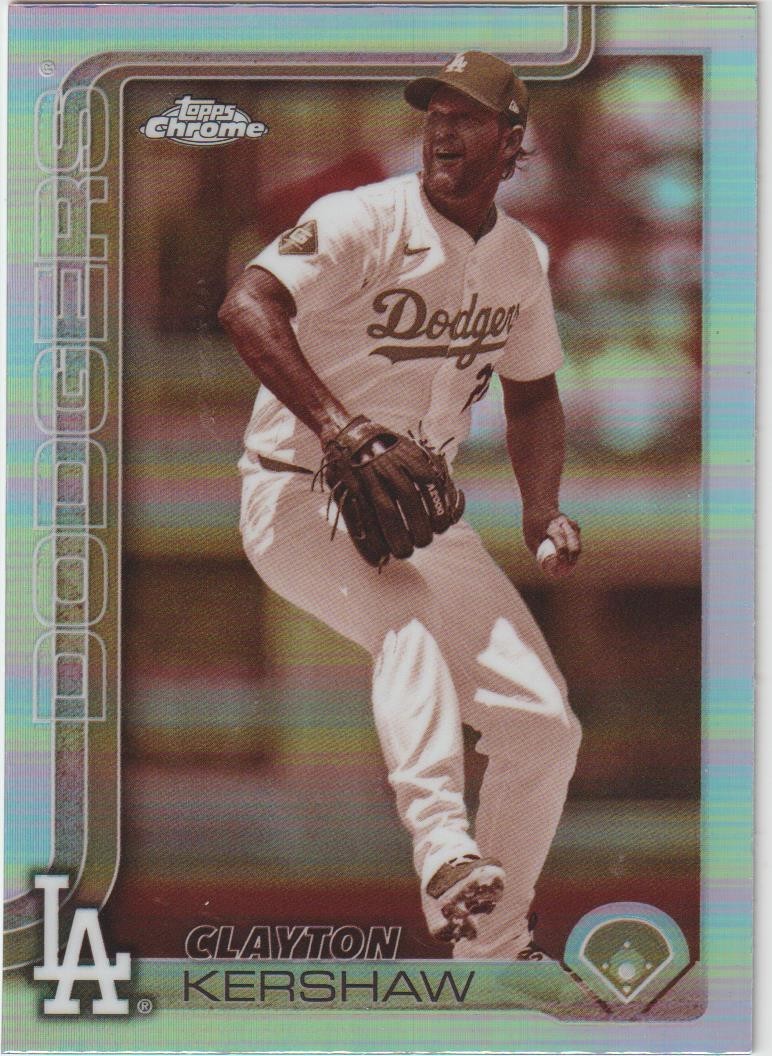 2025 TOPPS CHROME CLAYTON KERSHAW P DODGERS #88 SEPIA REFRACTOR SP