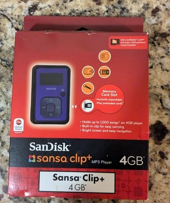 SanDisk Sansa Clip+ MP3 Player 4 GB SEALED NEW NIB Purple 
