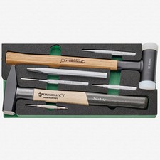 Stahlwille TCS 6 821/7 Striking Tool, Chisels, and Punch Set in Foam Inlay, 8 Pi