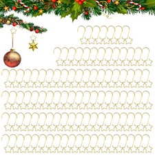 100 PCS Gold Ornament Hooks2 Inch for Christmas Tree Home Party Decorations M...