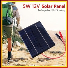 5W 12V Portable Solar Panel Waterproof Solar Battery Charger for Outdoor Camping
