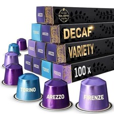 Decaf Coffee Pods for Nespresso Original Line Machines 100 Aluminum Capsule...