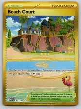 Beach Court Holo Hyper Rare SV04: Paradox Rift 263/182 NM Pokemon Card TCG