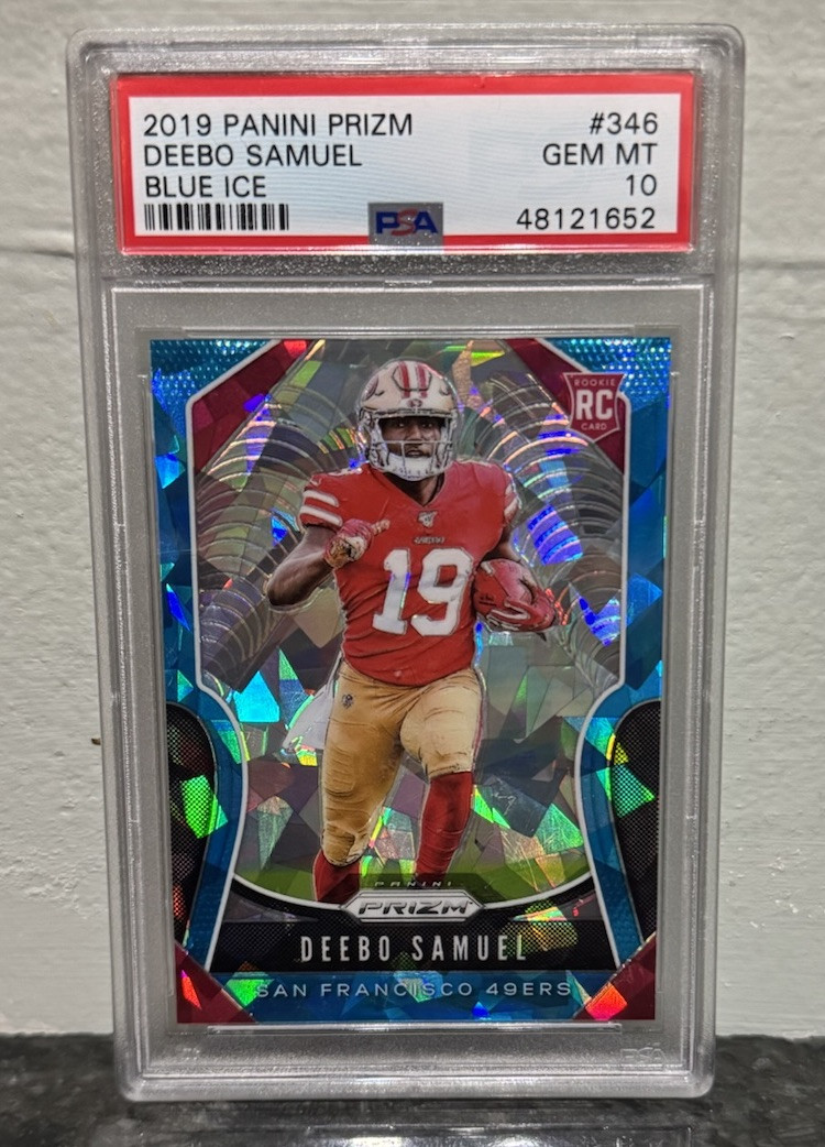 Deebo Samuel 2019 Prizm Blue Ice #346 Rookie RC /99 PSA 10