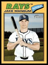 2026 Topps Heritage Dark Yellow Jake Mangum Tampa Bay Rays #227