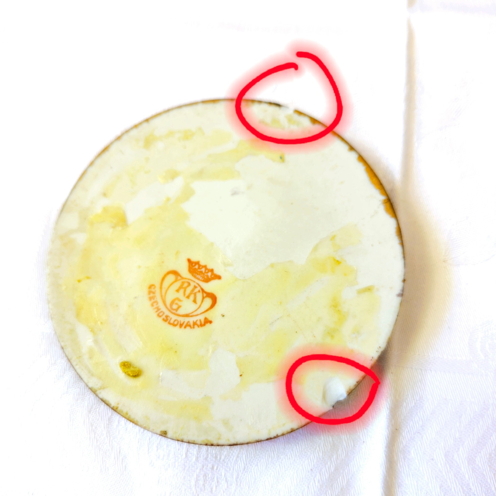 Set of 6 Rudolf Kämpf Mini Wall Plaques – Porcelain Medallions, Czechoslovakia