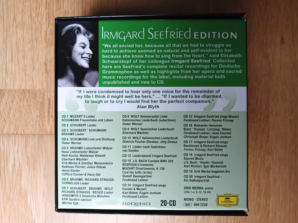 Irmgard Seefried Edition - DG Eloquence - 20 CD Box Set - Unplayed / Wie Neu - Bild 4 von 4