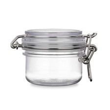 2Pcs 4 Oz/120ml Clear Round Plastic Home Kitchen Storage Sealed Jar Bottles w...