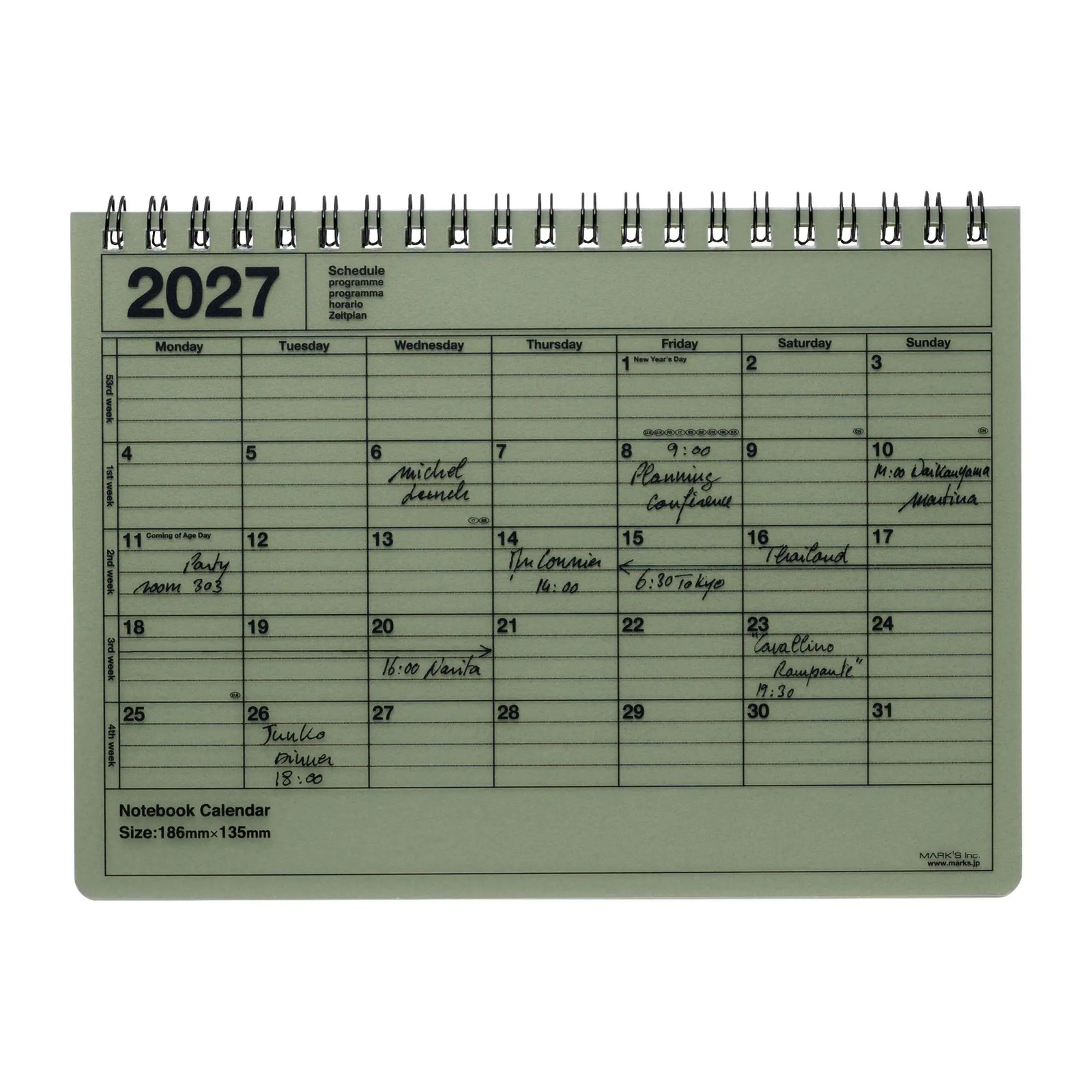 MARK'S 2027 Notebook Calendar S // Khaki - Bild 6