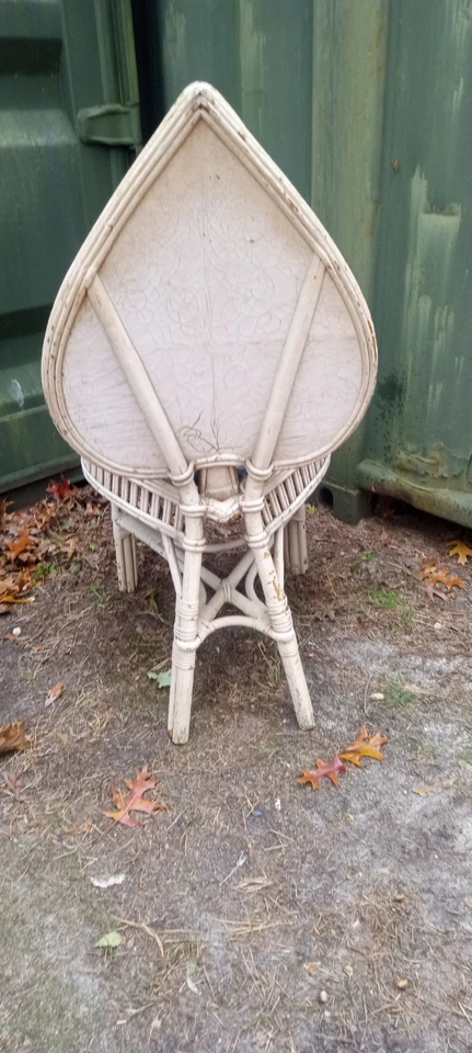 Silla Art Deco muy rara de ratán Foto 4 de 4