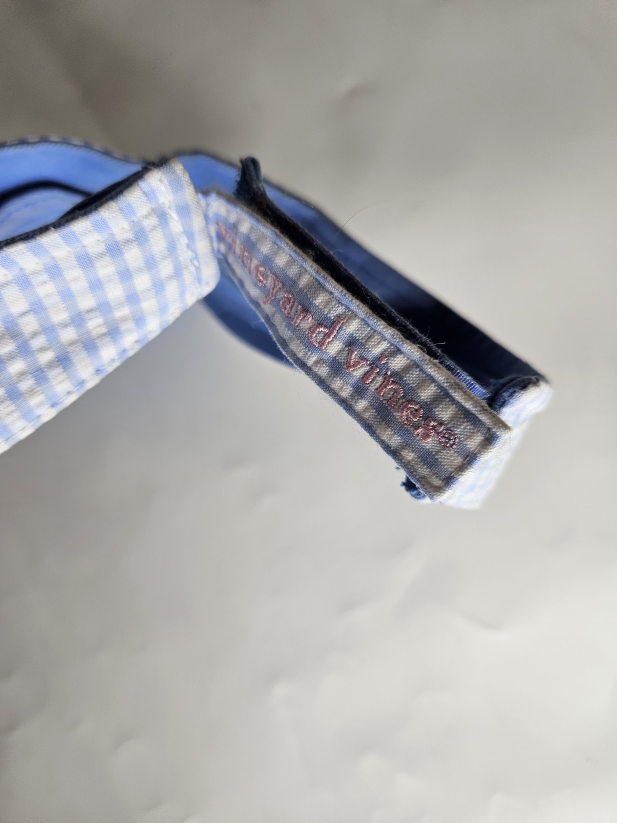 Vineyard Vines Adjustable Visor Hat Cap Blue Pink… - image 4