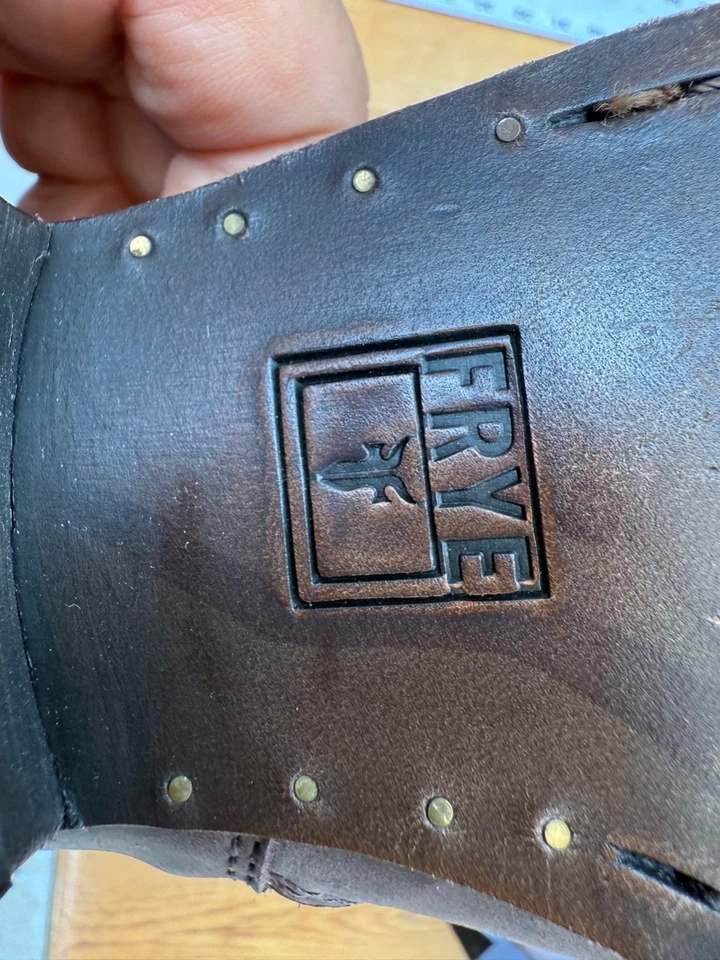 Botas Campus Frye Años 60 70 De Colección Para Mujer 7B Marrón Puntera Cuadrada Etiqueta Negra N5 Foto 3 de 4