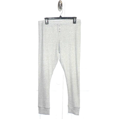 Free Press Women's Faux Fly Rib Knit Pajama Lounge Pants in Grey Large $20