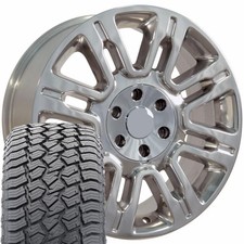 Fr98 20x8.5 Polished Rims 27555r20 At2 Tires Set Fits Ford Expedition 44et