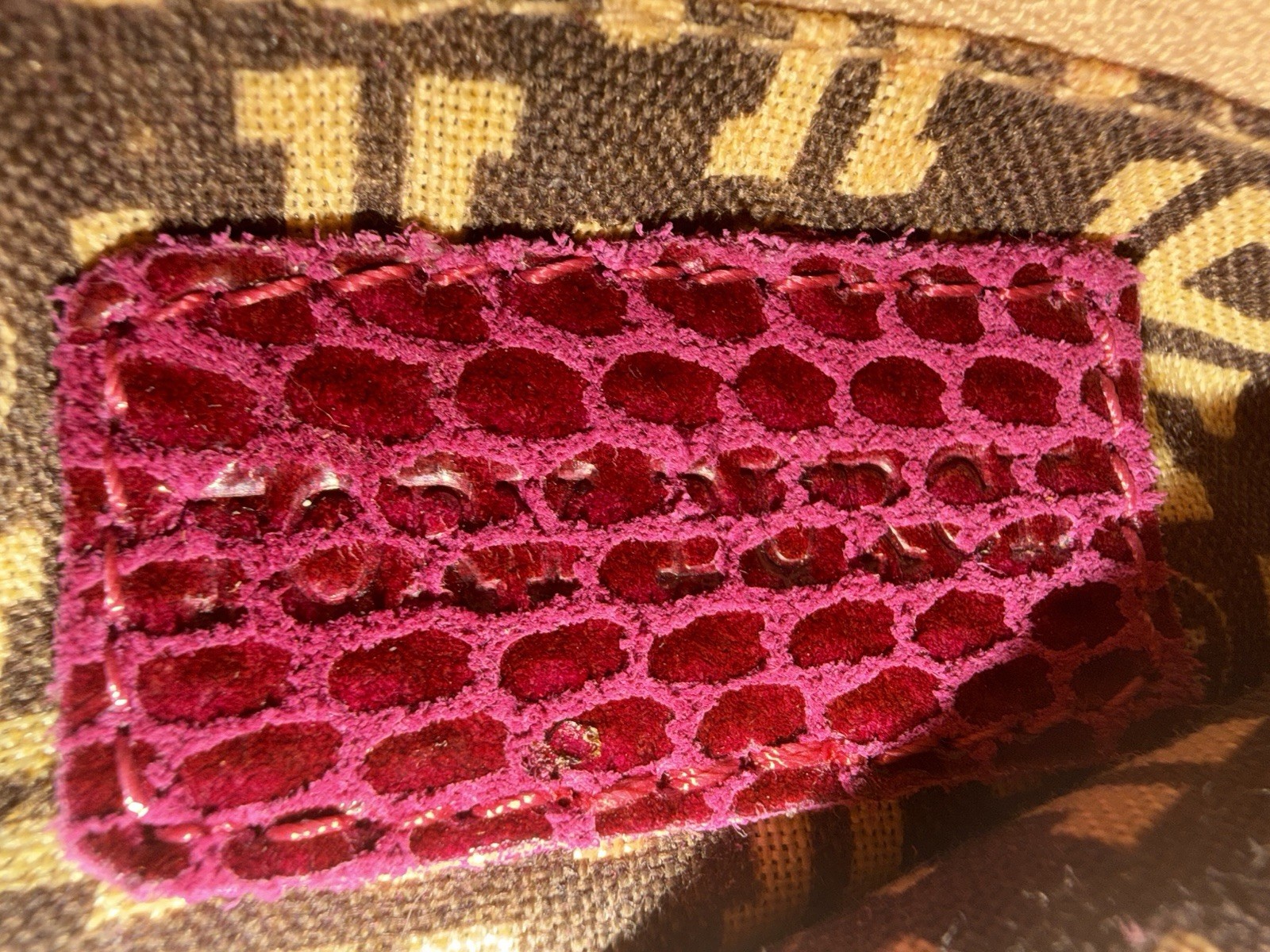 Tory Burch Fuschia Python Print Leather Small Cro… - image 6