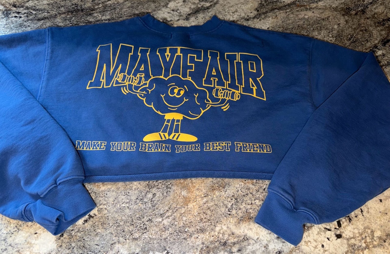 The Mayfair Group Make Your Brain Your Best Friend Cropped Crewneck Sweatshirt, photo 4