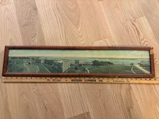 Vtg Color Litho US Military Fort Marion St. Augustine Florida Panoramic 32"x6.5"
