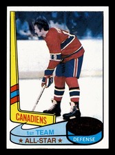 1980-81 Topps #84 Larry Robinson 1ST TEAM ALL-STAR UNSCRATCHED