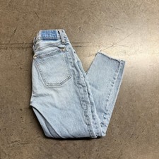 Abercrombie  Fitch High Rise Skinny Jeans Light Wash Raw Hem Womens 28 6S