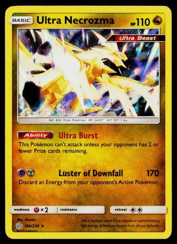 Ultra Necrozma 164/236 Cosmic Eclipse Rare NM Pokemon TCG